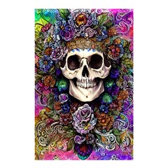 Dead Cute Skull Floral Shower Curtain 48  X 72  (small)  by GardenOfOphir