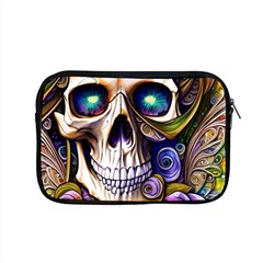 Gothic Cute Skull Floral Apple Macbook Pro 15  Zipper Case by GardenOfOphir