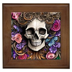 Skull Bones Framed Tile by GardenOfOphir