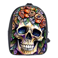 Skull Dead School Bag (xl) by GardenOfOphir