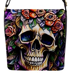 Skull Dead Flap Closure Messenger Bag (s) by GardenOfOphir