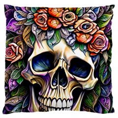 Skull Dead Standard Premium Plush Fleece Cushion Case (one Side)