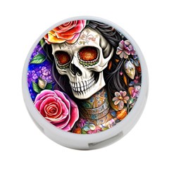 Sugar Skull 4-port Usb Hub (two Sides) by GardenOfOphir