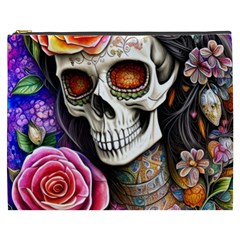 Sugar Skull Cosmetic Bag (xxxl) by GardenOfOphir