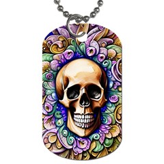 Gothic Skull Dog Tag (two Sides) by GardenOfOphir