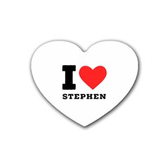 I Love Stephen Rubber Heart Coaster (4 Pack) by ilovewhateva