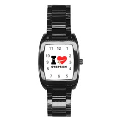 I Love Stephen Stainless Steel Barrel Watch by ilovewhateva