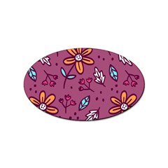 Flowers Petals Leaves Foliage Sticker Oval (10 Pack) by Ravend