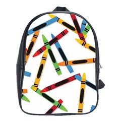 Crayons Color Pencils Stationary School Bag (xl) by Ravend