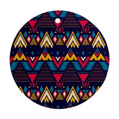 Pattern Colorful Aztec Ornament (round)