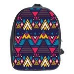 Pattern Colorful Aztec School Bag (XL) Front