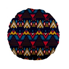 Pattern Colorful Aztec Standard 15  Premium Flano Round Cushions by Ravend