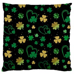 Clovers Flowers Clover Pat Standard Premium Plush Fleece Cushion Case (two Sides) by Ravend