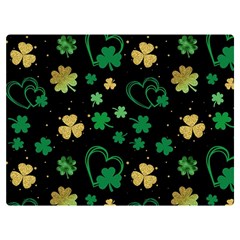 Clovers Flowers Clover Pat Premium Plush Fleece Blanket (Extra Small)