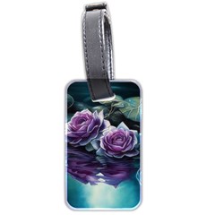 Roses Water Lilies Watercolor Luggage Tag (two Sides)