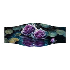 Roses Water Lilies Watercolor Stretchable Headband by Ravend
