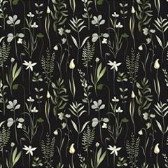 Plants Floral Art Pattern Design Play Mat (rectangle) by Ravend