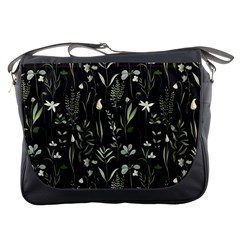 Plants Floral Art Pattern Design Messenger Bag by Ravend