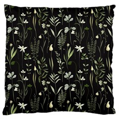 Plants Floral Art Pattern Design Standard Premium Plush Fleece Cushion Case (one Side) by Ravend