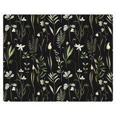 Plants Floral Art Pattern Design Premium Plush Fleece Blanket (medium) by Ravend