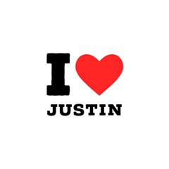 I Love Justin Play Mat (square) by ilovewhateva