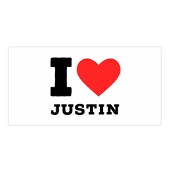I Love Justin Satin Shawl 45  X 80  by ilovewhateva