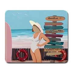 Vacation On The Ocean Large Mousepad