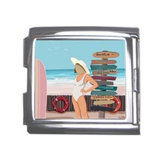 Vacation On The Ocean Mega Link Italian Charm (18mm)