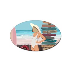 Vacation On The Ocean Sticker (oval)