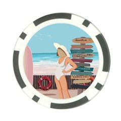 Vacation On The Ocean Poker Chip Card Guard (10 Pack) by SychEva