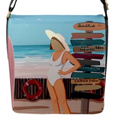 Vacation On The Ocean Flap Closure Messenger Bag (s) by SychEva