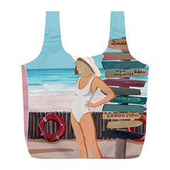 Vacation On The Ocean Full Print Recycle Bag (l)