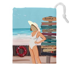 Vacation On The Ocean Drawstring Pouch (5xl)