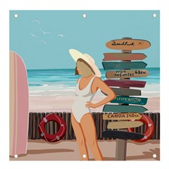 Vacation On The Ocean Banner And Sign 4  X 4  by SychEva