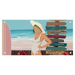 Vacation On The Ocean Banner And Sign 6  X 3  by SychEva