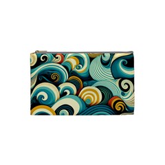 Waves Ocean Sea Abstract Whimsical (1) Cosmetic Bag (small) by Jancukart