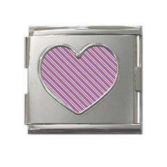 Background-102 Mega Link Heart Italian Charm (18mm) by nateshop