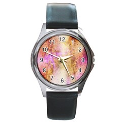 Background-104 Round Metal Watch by nateshop