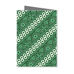 Batik-green Mini Greeting Cards (pkg Of 8) by nateshop