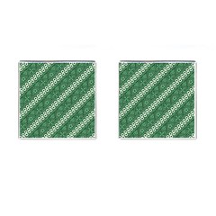 Batik-green Cufflinks (Square)