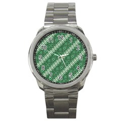 Batik-green Sport Metal Watch by nateshop