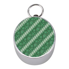 Batik-green Mini Silver Compasses