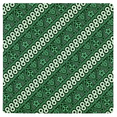 Batik-green UV Print Square Tile Coaster 