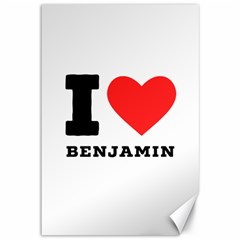 I Love Benjamin Canvas 12  X 18  by ilovewhateva