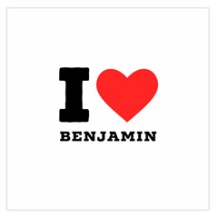 I Love Benjamin Square Satin Scarf (36  X 36 ) by ilovewhateva