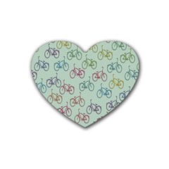 Bicycle Rubber Heart Coaster (4 Pack) by nateshop