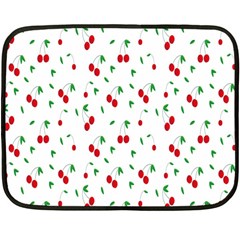 Cherries Two Sides Fleece Blanket (mini) by nateshop