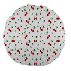 Cherries Large 18  Premium Round Cushions by nateshop