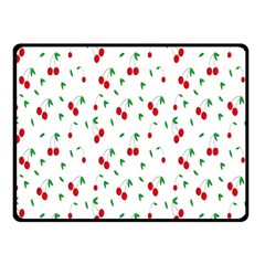 Cherries Two Sides Fleece Blanket (small) by nateshop