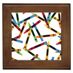 Crayons Framed Tile by nateshop